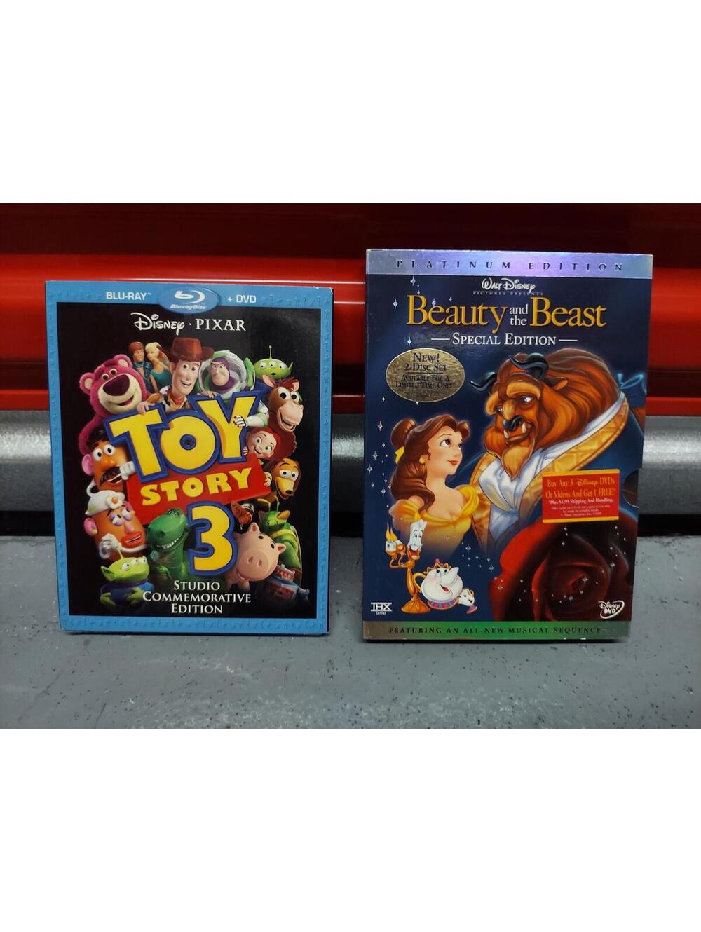 Disney Pixar Toy Story 3 Studio Commemorative Edition & Beauty and the Beast Dia